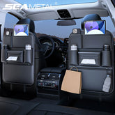 Multifunctional Car Seat Back Organizer – 8-Pocket Storage with Cup Holder
