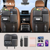 6-in-1 Car Seat Back Organizer – Premium PU Leather Storage Bag with Tissue Holder