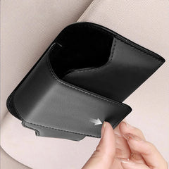 Magnetic Car Sunglasses Holder – Suede Anti-Scratch Eyeglasses Storage Case