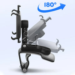 Universal Car Mobile Phone Holder – Clip-On Mount for Dashboard & Rear View Mirror