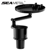 3-in-1 Car Cup Holder Extender with Tray – Adjustable 6–9cm Base Anti-Slip Design