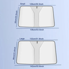 Foldable Car Front Window Sunshade – Summer Cooling UV Protection Curtain