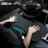 Foldable Car Laptop Tray Table – Stable Large Load-Bearing Dining Board with Drink Holder