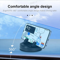 Head-Up Car Phone Mount – Flexible 360° Rotation Anti-Slip Holder for 4–7 Inch Smartphones