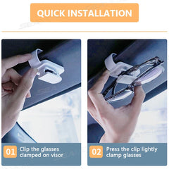 Alloy Car Glasses Holder – Stable Metal Sun Visor Sunglasses Clip Anti-Scratch