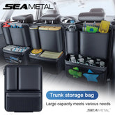 Hanging Car Trunk Storage Organizer – Leatherette Backseat Pocket with Secure Hook & Loop Design