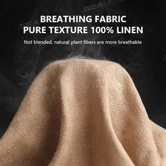 Breathable 100% Linen Car Seat Cover – Cooling Sweat-Absorbing Cushion for SUV & Sedan