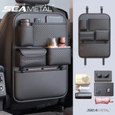 Luxury Car Seat Back Storage Bag – Multifunction Backseat Organizer with Anti-Kick Guard
