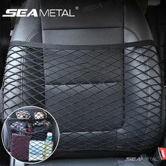 2-Layer Car Mesh Organizer – Universal Seat Storage Net Large-Capacity Cargo Holder