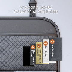 Luxury Car Seat Back Storage Bag – Multifunction Backseat Organizer with Anti-Kick Guard
