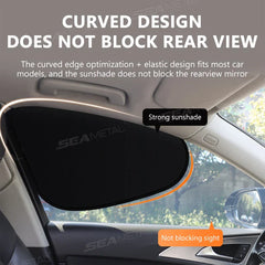 Car Side Window Sun Shade Cover – 4-Layer Electrostatic UV Blocker (99.9%) for Baby Protection