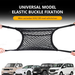 2-Layer Car Mesh Organizer – Universal Seat Storage Net Large-Capacity Cargo Holder