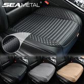 Full-Wrapped PU Car Seat Cover – Breathable Perforated Front Seat Cushion with Anti-Slip Design