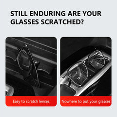 Car Sun Visor Sunglasses Storage Box – Anti-Scratch Glasses Organizer Universal Fit