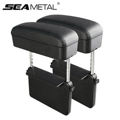 Adjustable Car Armrest Box – Elbow Support Seat Gap Organizer with Cushion