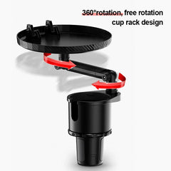 3-in-1 Car Cup Holder Extender with Tray – Adjustable 6–9cm Base Anti-Slip Design
