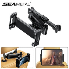 Telescopic Car Headrest Phone & Tablet Holder – Rotating Rear Seat Stand for 5–13 Inch Devices