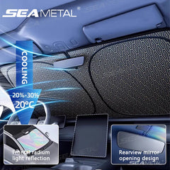 Foldable Windshield Sunshade – Thick 5-Layer Sun Protection Cover for Sedan SUV MPV