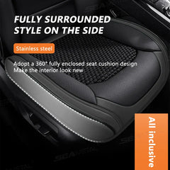 Breathable Ice Silk Car Front Seat Cover – Cooling Full-Wrapped Anti-Scratch Universal Seat Protector
