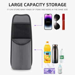 Car Seat Side Storage Bag – Hanging Auto Organizer with Tissue Holder & Mesh Pocket