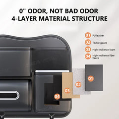 6-in-1 Car Seat Back Organizer – Premium PU Leather Storage Bag with Tissue Holder