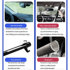 Telescopic Car Curtains – Adjustable 72–140cm Windshield Sun Protection Privacy Shade