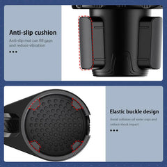 Premium Car Cup Holder Expander – Multi-Function Drink Holder with 360° Adjustable Snack Tray