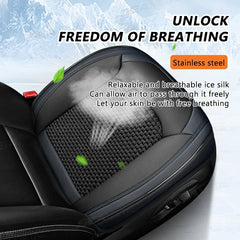 Breathable Ice Silk Car Front Seat Cover – Cooling Full-Wrapped Anti-Scratch Universal Seat Protector
