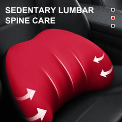 Car Neck & Lumbar Support Pillow – Breathable Memory Foam with Removable Cover