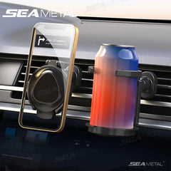 360-Degree Rotation Car Vent Phone Mount – 2-in-1 Magnetic Holder with Cup Stand