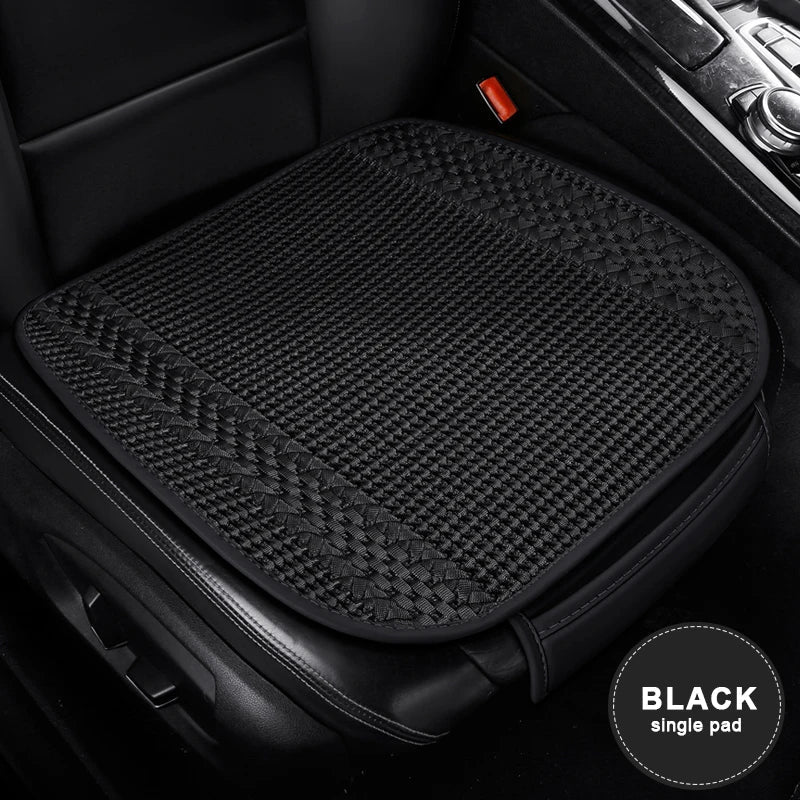 Breathable Ice Silk Car Seat Cover – Cooling Anti-Scratch Cushion for 5-Seat Cars