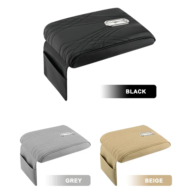Thick 3D Memory Foam Car Armrest Cushion – Center Console Cover with Tissue Holder