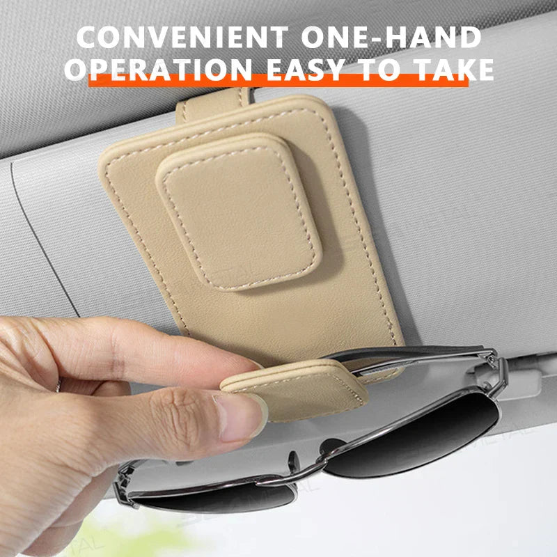 Magnetic Car Glasses Holder – Dual-Clip Sunglasses Organizer Universal Fit