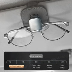 Metal Car Glasses Holder Clip – Wear-Resistant Suede Sunglasses Hanger with Soft Sponge Cushion
