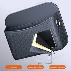 Universal Car Seat Side Organizer – Wear-Resistant Pocket for Phone & Cards