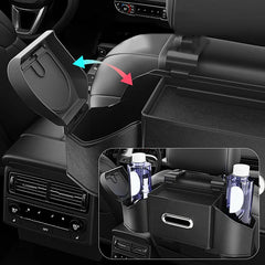 Car Back Seat Organizer – Multifunction Storage Box with Cup Holder, Trash Bin & Phone Mount