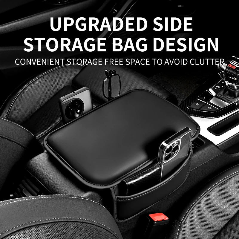 PU Leather Car Arm Rest Extension Pad – Anti-Scratch Center Console Protector