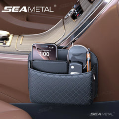Universal Car Seat Side Organizer – Wear-Resistant Pocket for Phone & Cards