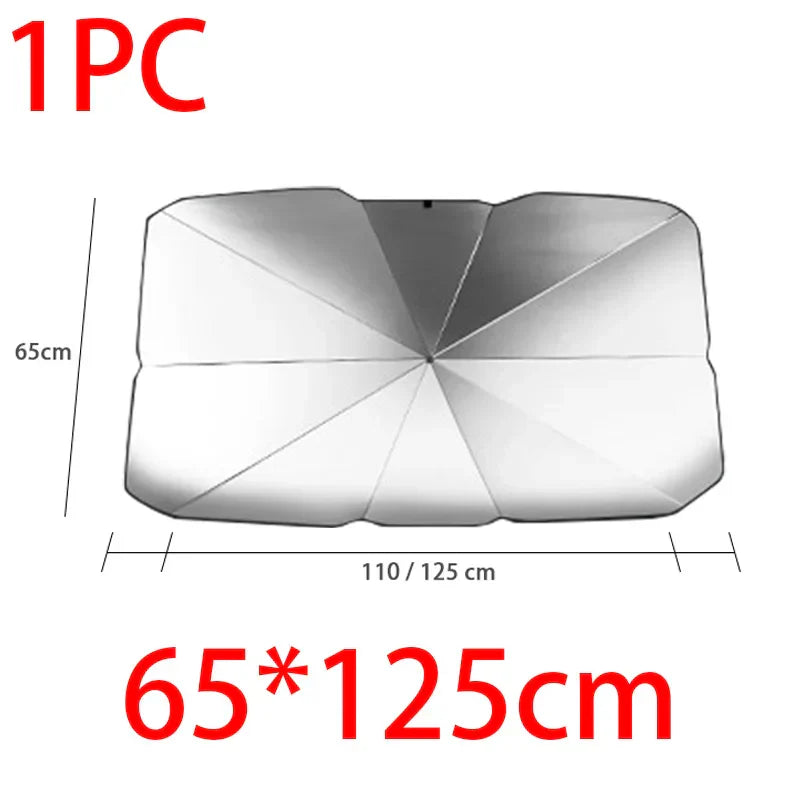 UPF50+ Car Windshield Sun Protection Curtain – 99% UV Blocking Heat Insulation