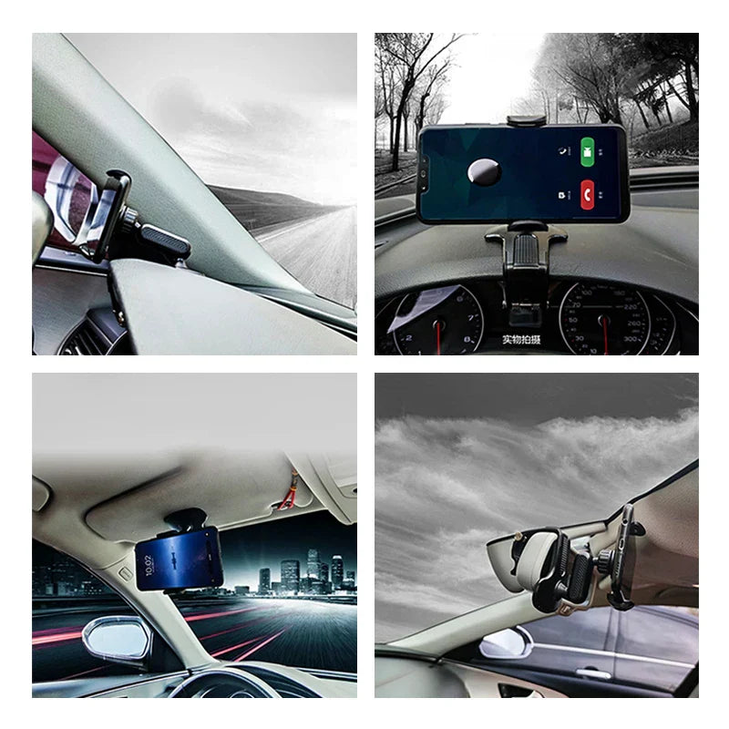 Dashboard Head-Up Phone Holder – 360° Rotating Stable Anti-Slip Car Mount