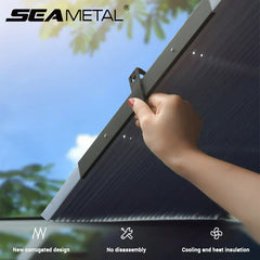 Retractable Car Window Sunshades – Front & Rear UV Blocking Windshield Curtains