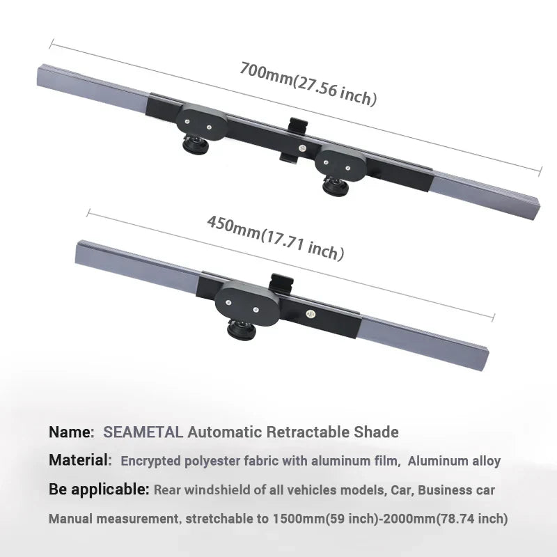 Retractable Car Window Sunshades – Front & Rear UV Blocking Windshield Curtains