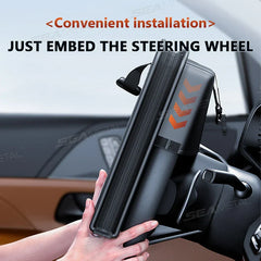 Portable Car Steering Wheel Laptop Tray – Foldable Multi-Pocket Storage Organizer