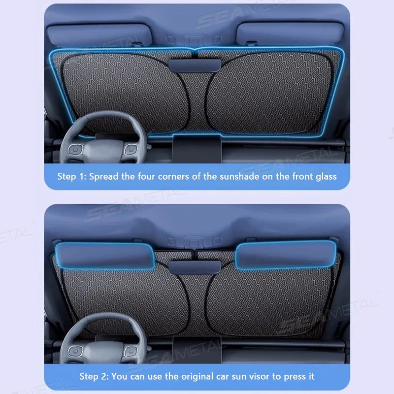 Foldable Windshield Sunshade – Thick 5-Layer Sun Protection Cover for Sedan SUV MPV