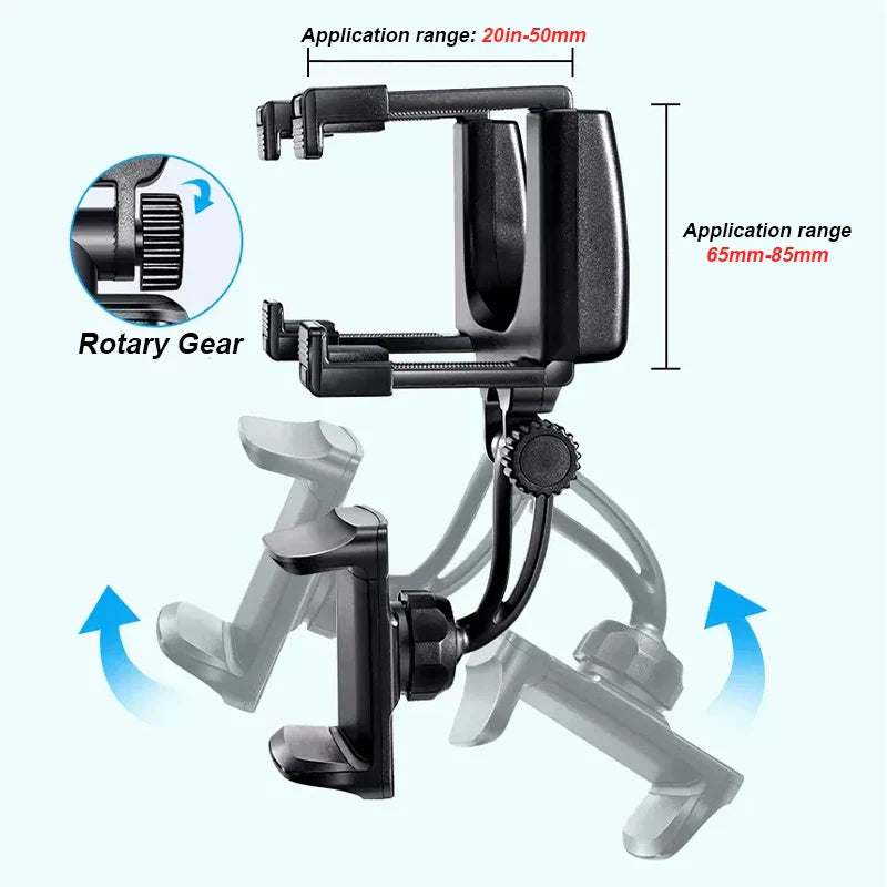 Car Rearview Mirror Phone Holder – Stable Anti-Shake 360° Rotation Navigation Mount