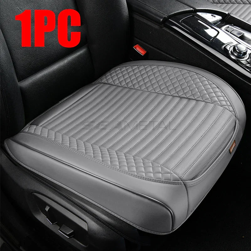 Full-Wrapped PU Car Seat Cover – Breathable Perforated Front Seat Cushion with Anti-Slip Design