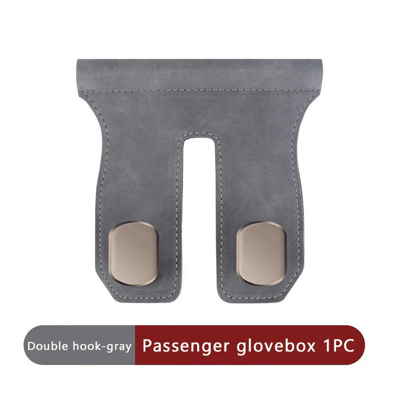 SEAMETAL Car Seat Hook Hanger Co-Pilot Storage Box Hanger Metal Hook for Bag Luxury Suede 15KG Large-Bearing Car Handbag Holder