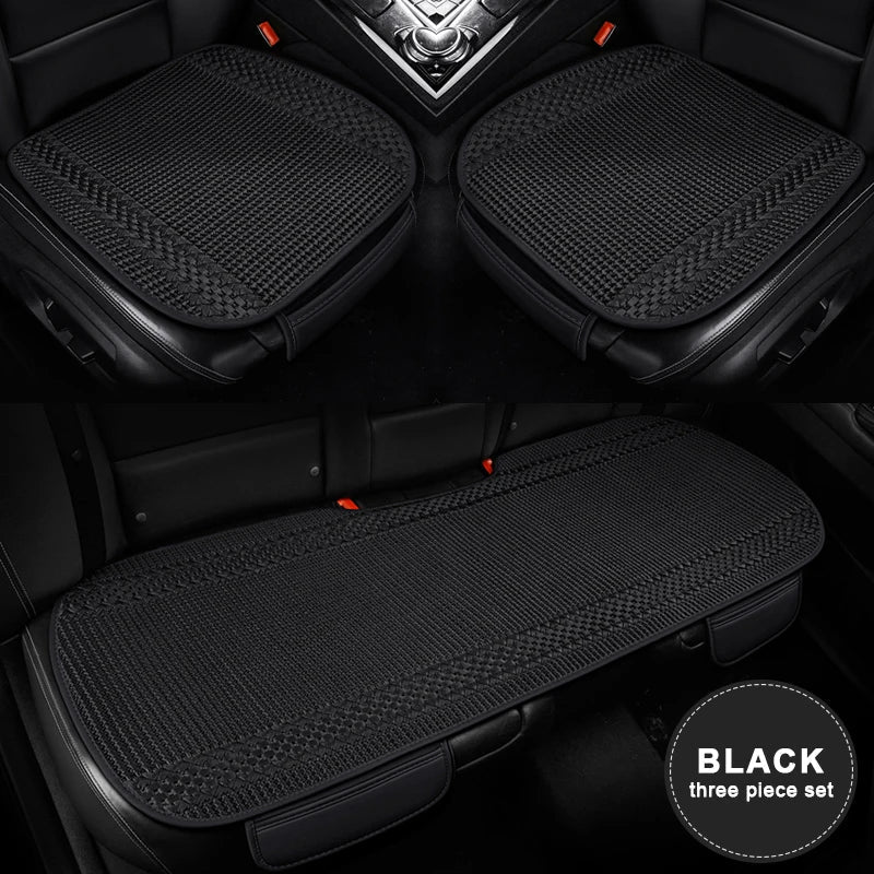Breathable Ice Silk Car Seat Cover – Cooling Anti-Scratch Cushion for 5-Seat Cars