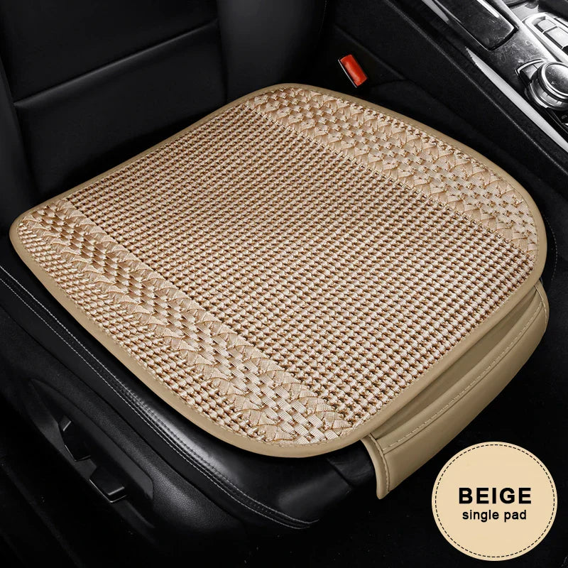 Breathable Ice Silk Car Seat Cover – Cooling Anti-Scratch Cushion for 5-Seat Cars