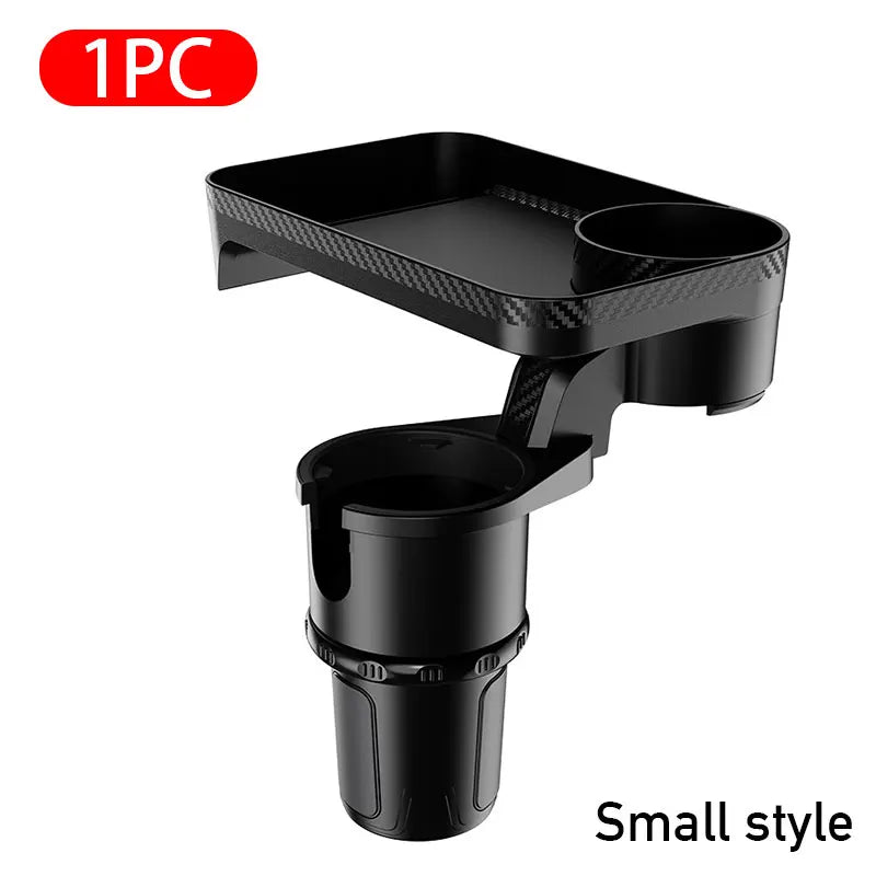 Premium Car Cup Holder Expander – Multi-Function Drink Holder with 360° Adjustable Snack Tray